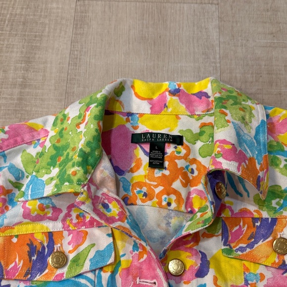 Polo by Ralph Lauren Multicolor Floral Jean Jacket - Picture 13 of 13